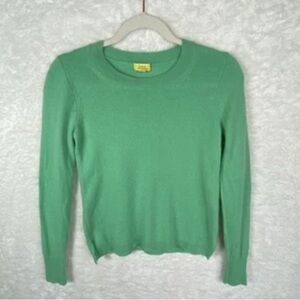 J‎ Crew 100% Cashmere Sweater Women’s XS Green Super Soft Quiet Luxury Old Money